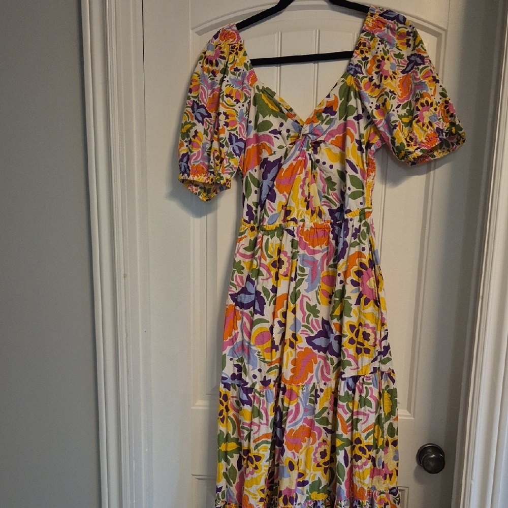 Fat Face Colorful Floral Midi Dress